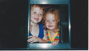 J&J in Betsy's Back Window